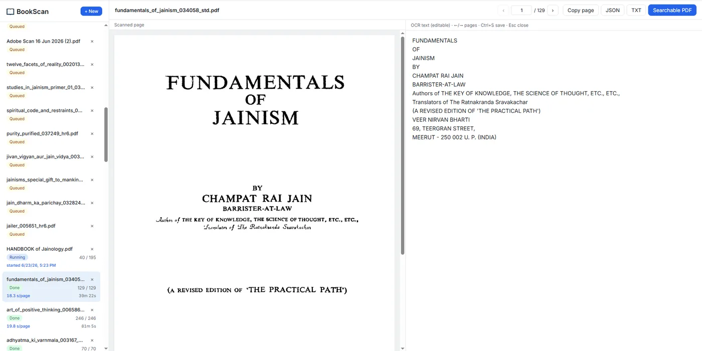 BookScan OCR editor